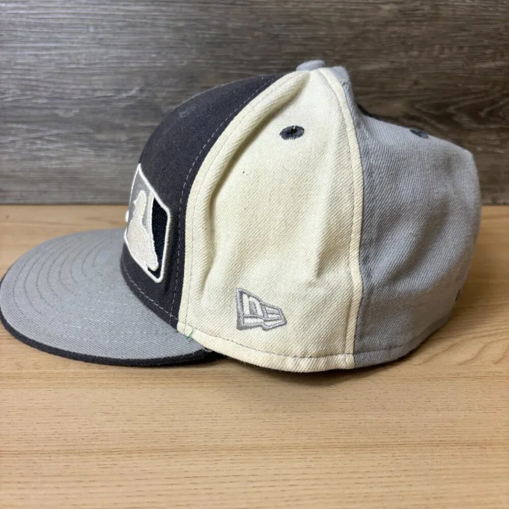 Vintage Chicago White Sox Hat Cap Fitted 7 1/2 Gray Split MLB Logo Wool New‎ Era